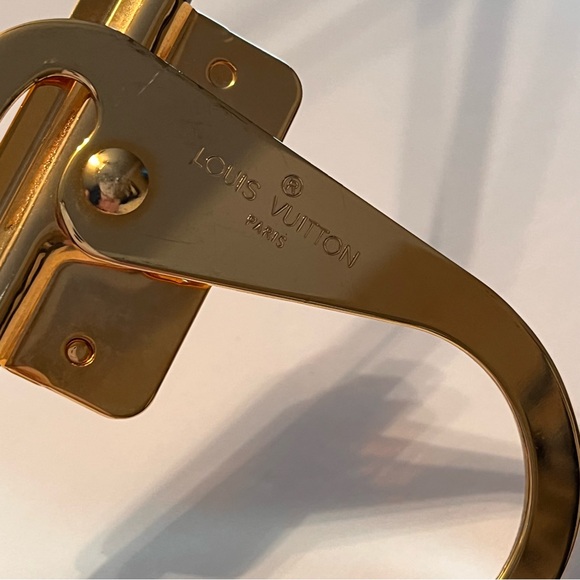 6 Authentic Louis Vuitton Gray and Gold Garment Hangers - Picture 3 of 7